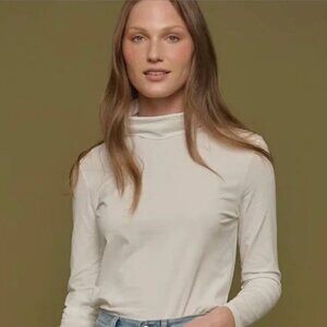 Tradlands Monty Turtleneck in Birch (Cream) — 2XL 18 18W